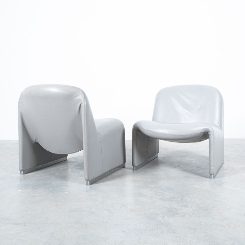 Piretti Alky Chairs Grey Leather 05