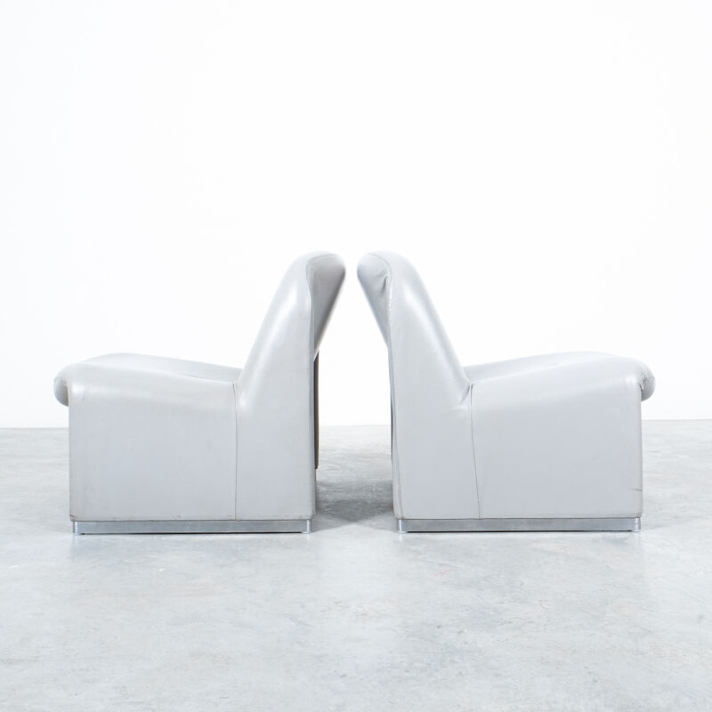 Piretti Alky Chairs Grey Leather 07