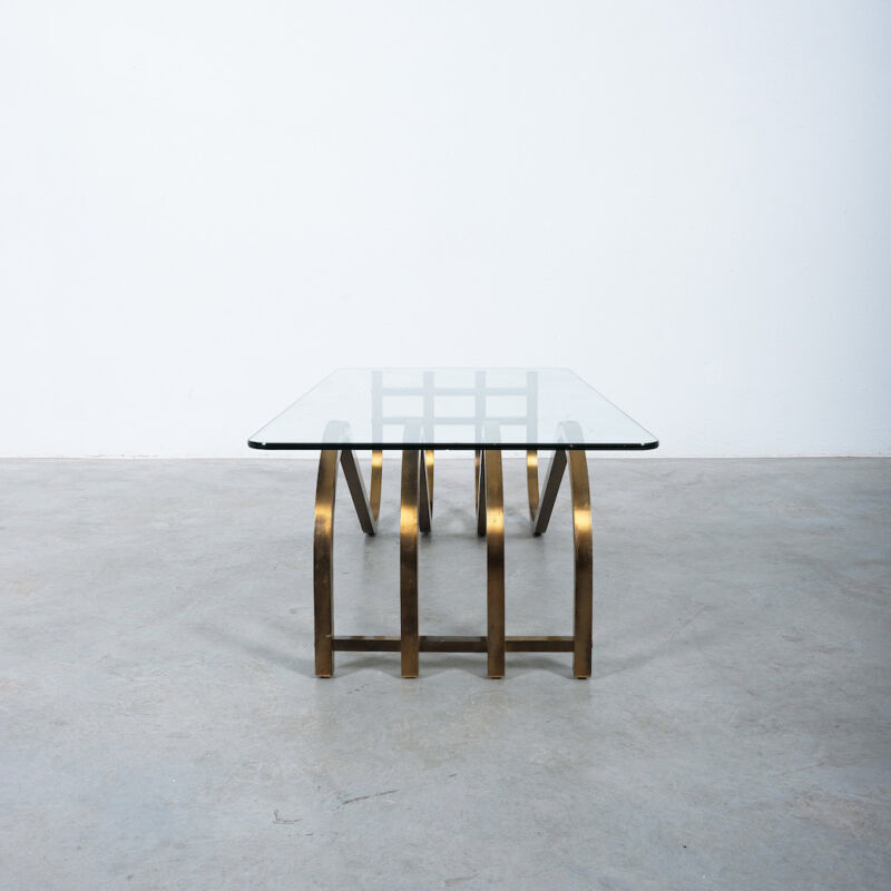 Wave Brass Table Italy 1960 02