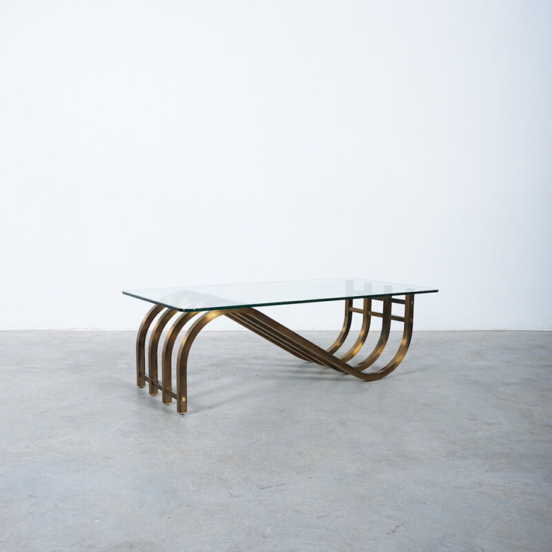 Wave Brass Table Italy 1960 04