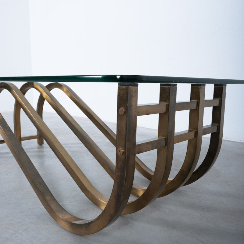 Wave Brass Table Italy 1960 06